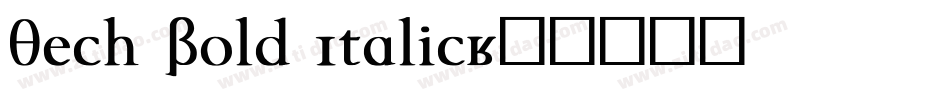 Tech Bold Italic字体转换